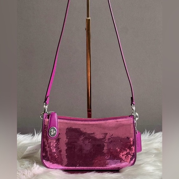 CM547 - Coach Penn Shoulder Bag with Sequins - Picture 4 of 13